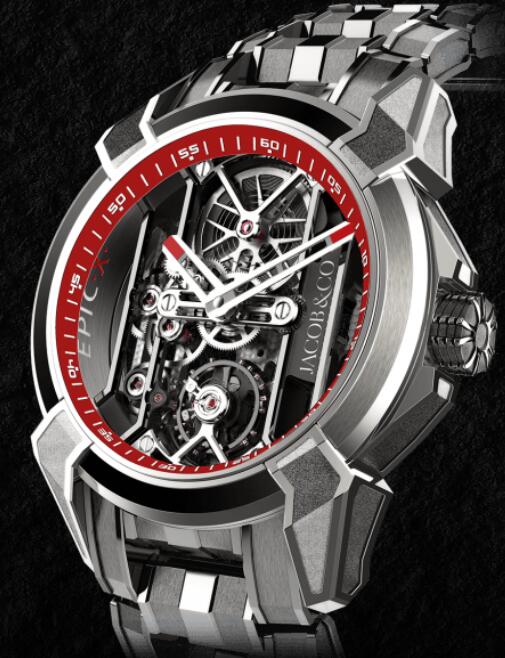 Jacob & Co EPIC X TITANIUM BRACELET RED NEORALITHE INNER RING EX100.20.NS.RW.A20AA Replica watch
